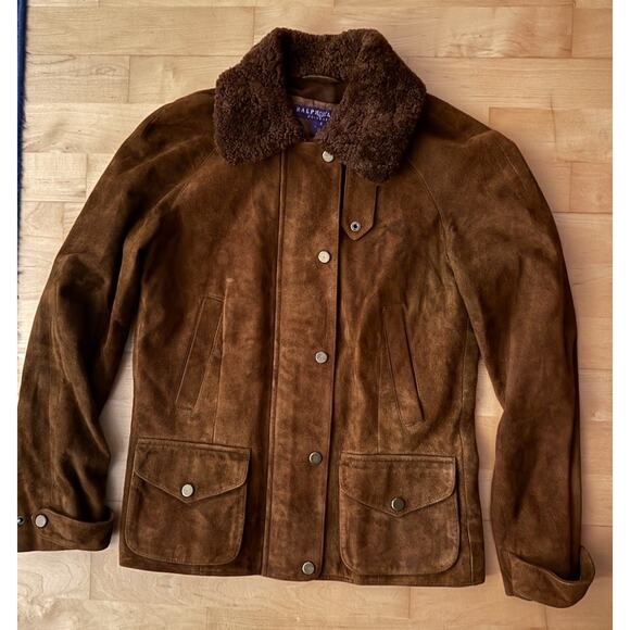 Ralph Lauren Collection Jackets & Blazers - Ralph Lauren Collection Purple Label Shearling Suede Leather Brown Western 4